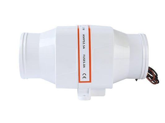 SEAFLO 3" In-Line Marine Bilge Air Blower 12V 130 CFM Ultra-Quiet White for Yacht/Sailboat/Boat - Model Number:SFIB1-130-01