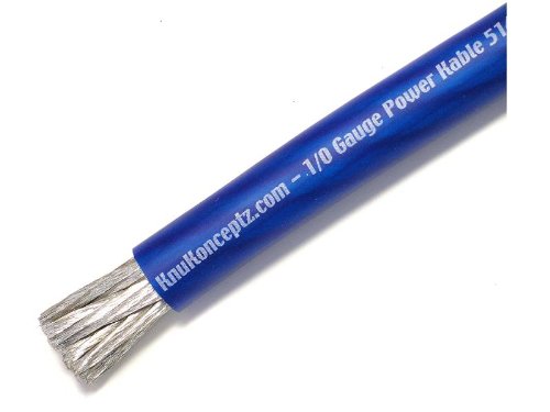 KnuKonceptz Kolossus Flex Kable 4 Gauge Power Wire Blue OFC (Sold in 5 Foot increments)