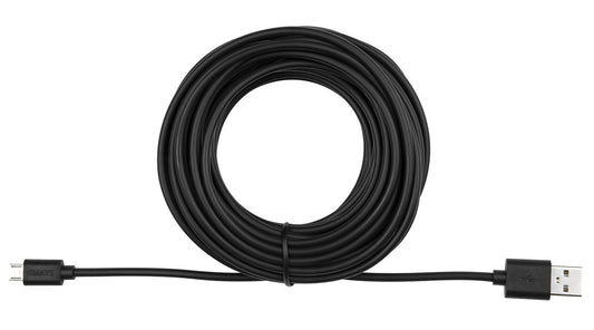 Smays 25 ft Micro USB Cable Replacement for Wyze Cam, Nest Camera - Extra Long Extension Power Cord (Black)
