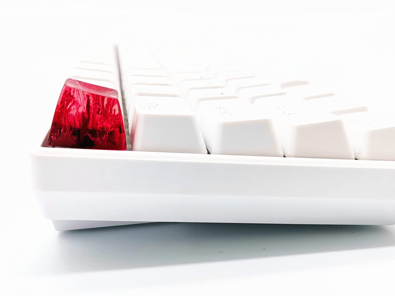 1 Pcs Handmade Seabed Landscape R4 Keycap Resin Artisan Backlit Switch SA Profile for Cherry MX RGB Gaming Mechanical Keyboard DIY Replace (red)