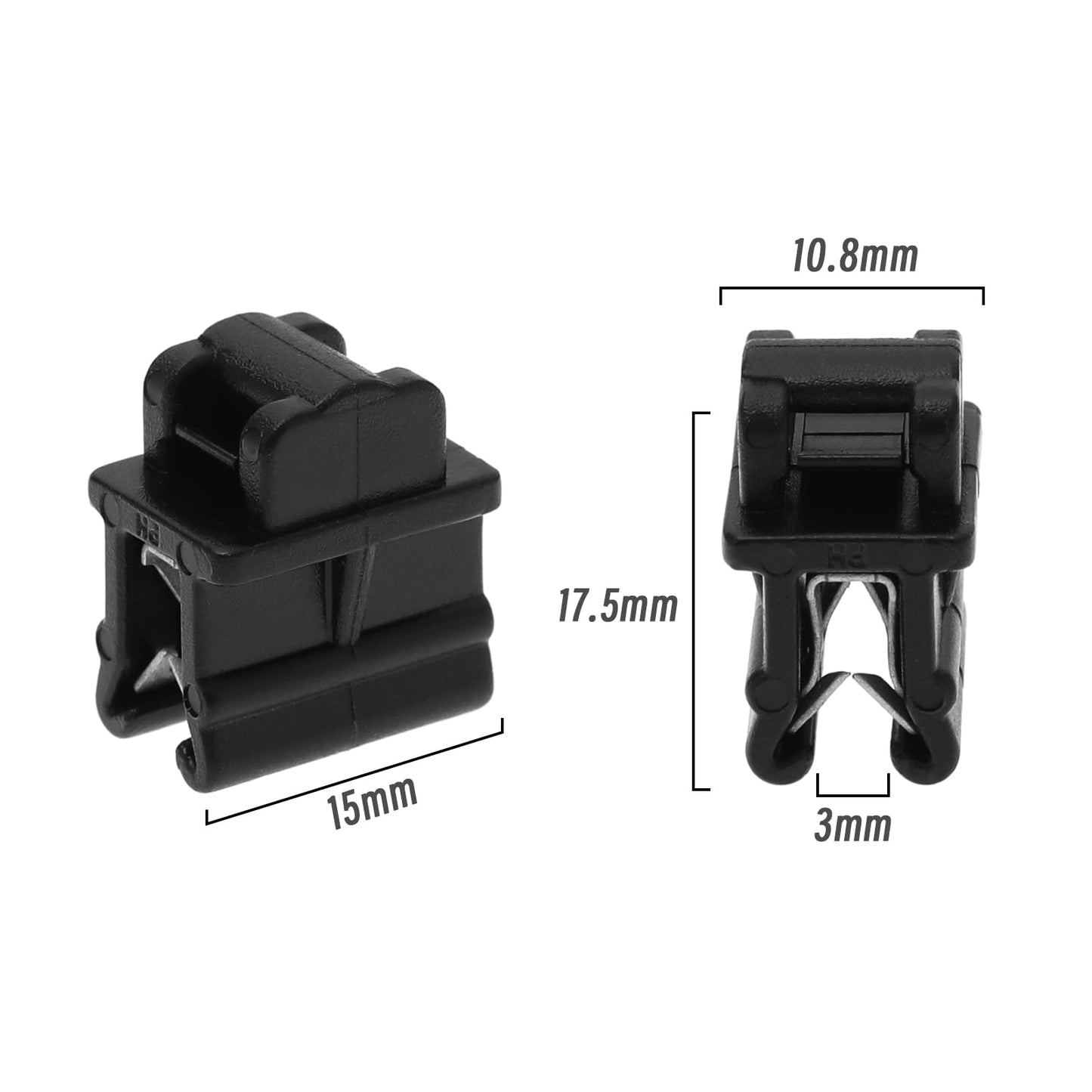 The Lord of the Tools 20PCS Cable Tie Mounts 15x10.8x3mm Plastic Zip Tie Bases Holders Wire Tie Edge Mounting Clips Fasteners Organisers for Cable Management Black