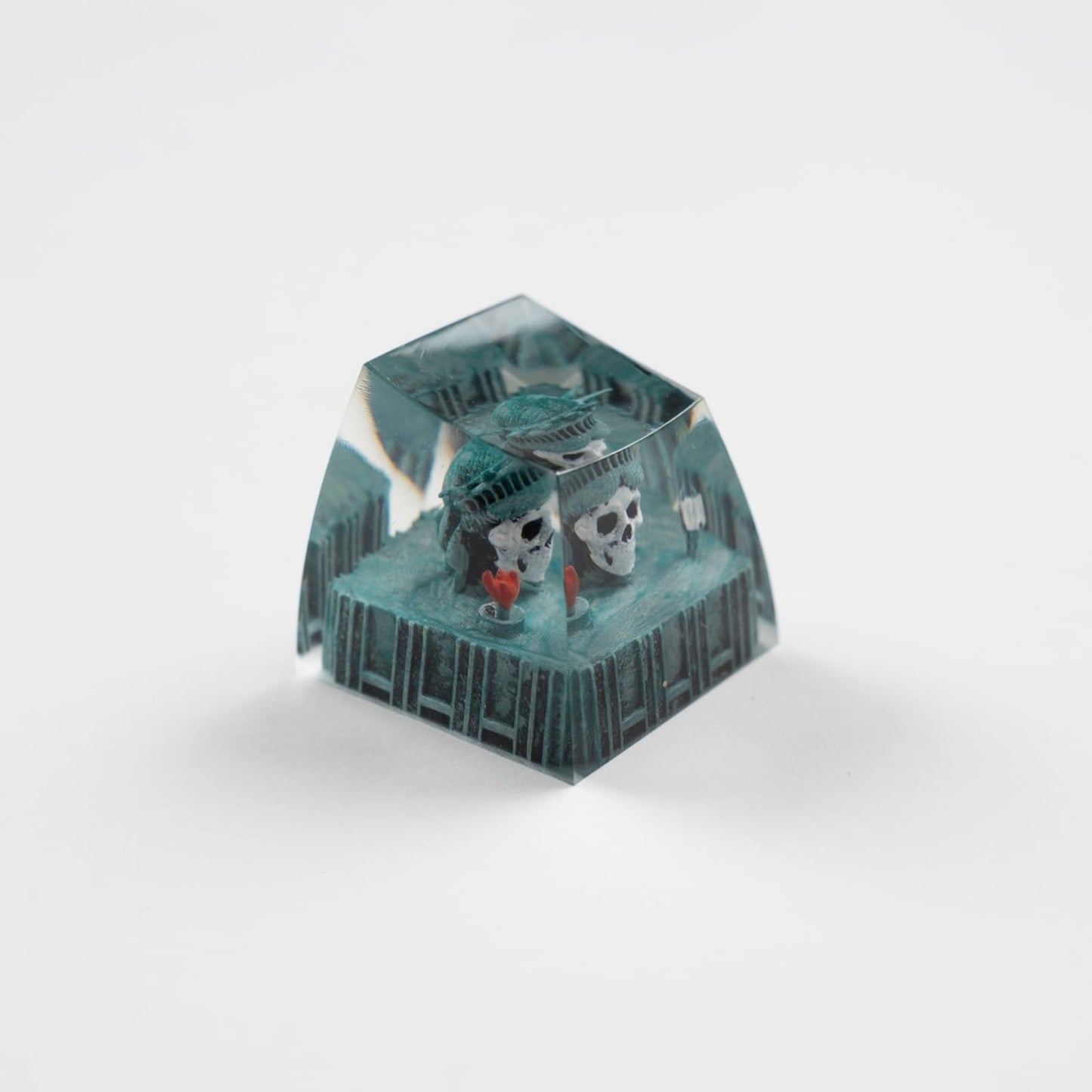 ULTRAEQUIP Artisan Keycaps Skull Resin Escape Custom Keycap 1U SA Prolfile Handmade Keycaps for MX Switch Mechanical Keyboards Key Cap (Statue_Skull)