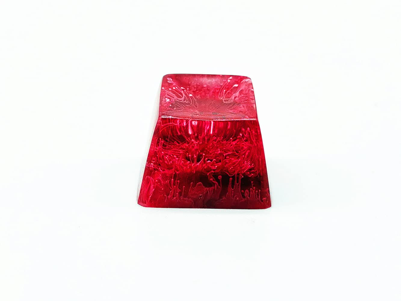1 Pcs Handmade Seabed Landscape R4 Keycap Resin Artisan Backlit Switch SA Profile for Cherry MX RGB Gaming Mechanical Keyboard DIY Replace (red)