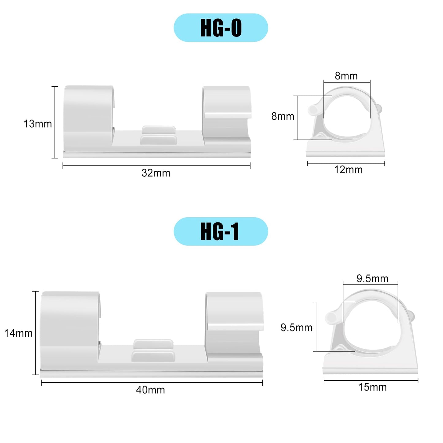 XHF 35pcs Large Self Adhesive Cable Clips White,Wire Clips Cable Management Wire Organizer Cord Holder for Under Desk, Car, Wall, TV PC Ethernet Cable