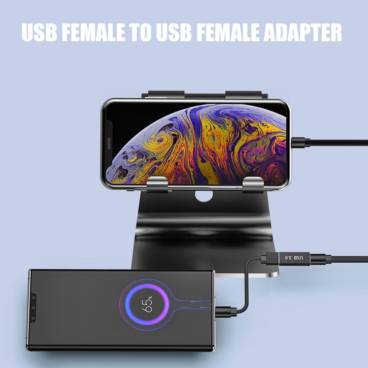 4Pack USB Female to USB Female Adapter for Connecting Two USB Male Ends Devices, Female to Female USB Adapter Extension Connector Compatible with MacBook Pro/Air, IPad Pro Google Pixel,Apple Etc.