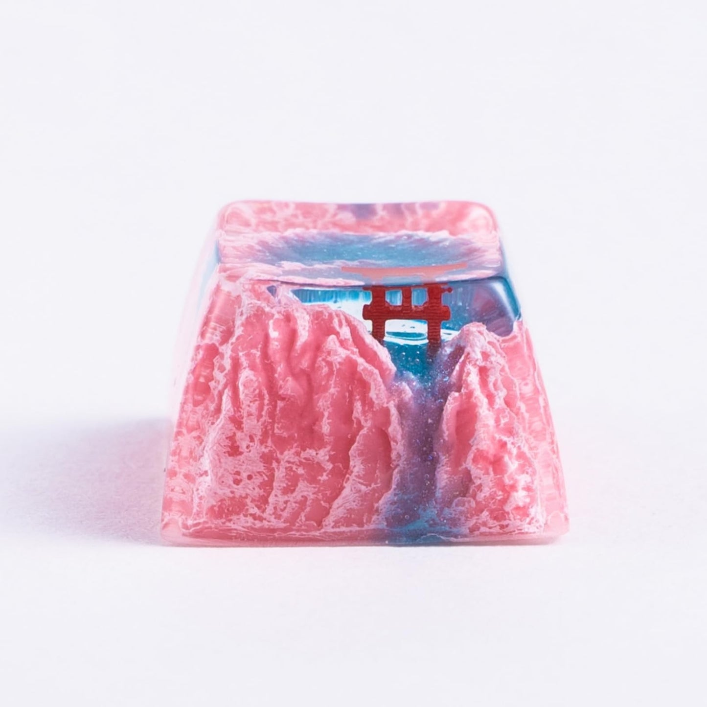 REDQIN Artisan Keycap - Sakura Torii Custom Keycaps Resin keycap Hanmade keycap Mountain Keycaps for Mechanical Keyboard Keycap (Sakura Torii Keycap)