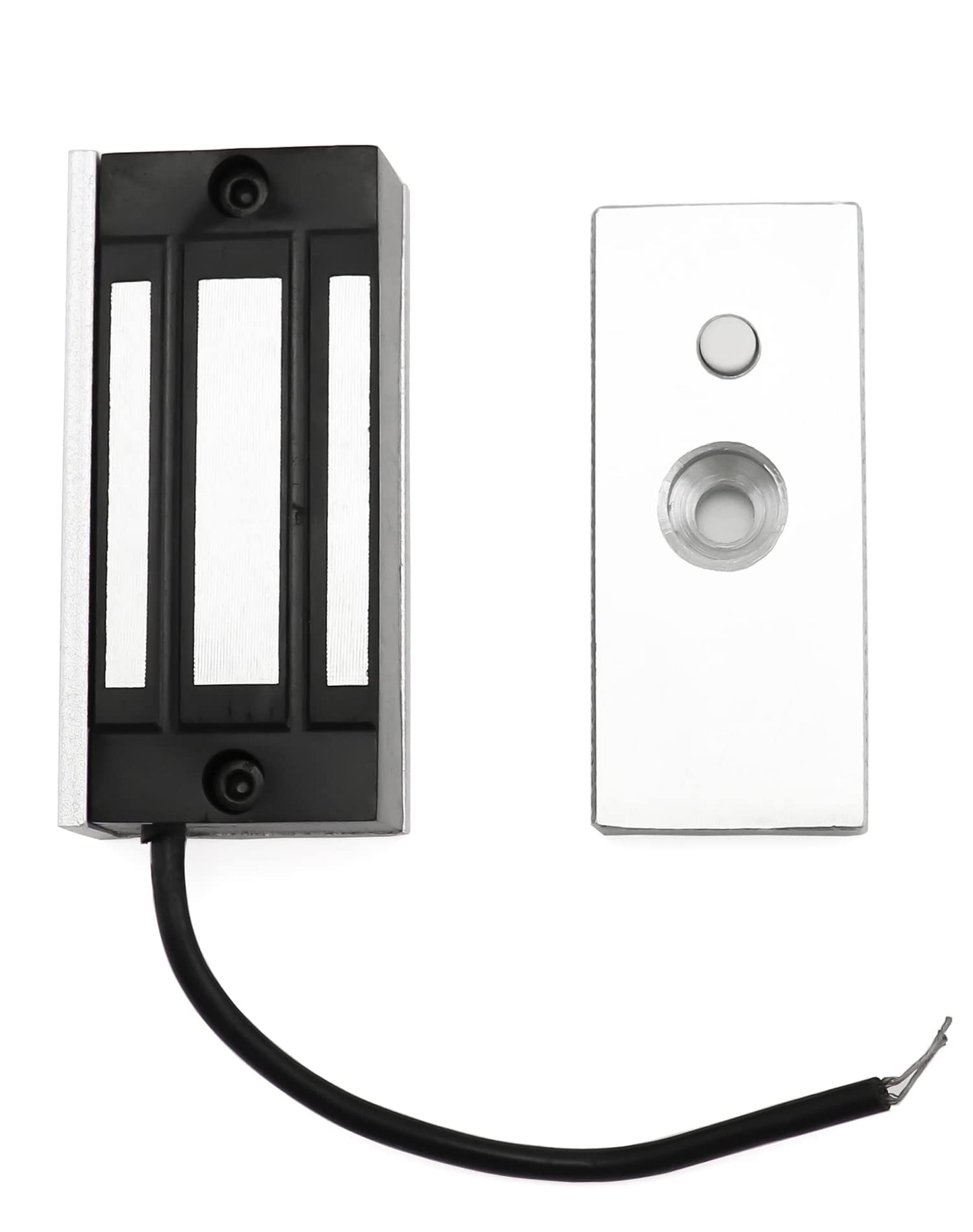 QWORK Electric Magnetic Lock, 60kg 130LBs Holding Force Electric Magnetic Lock for Door Access Control System Electromagnet Fail-Safe NC Mode