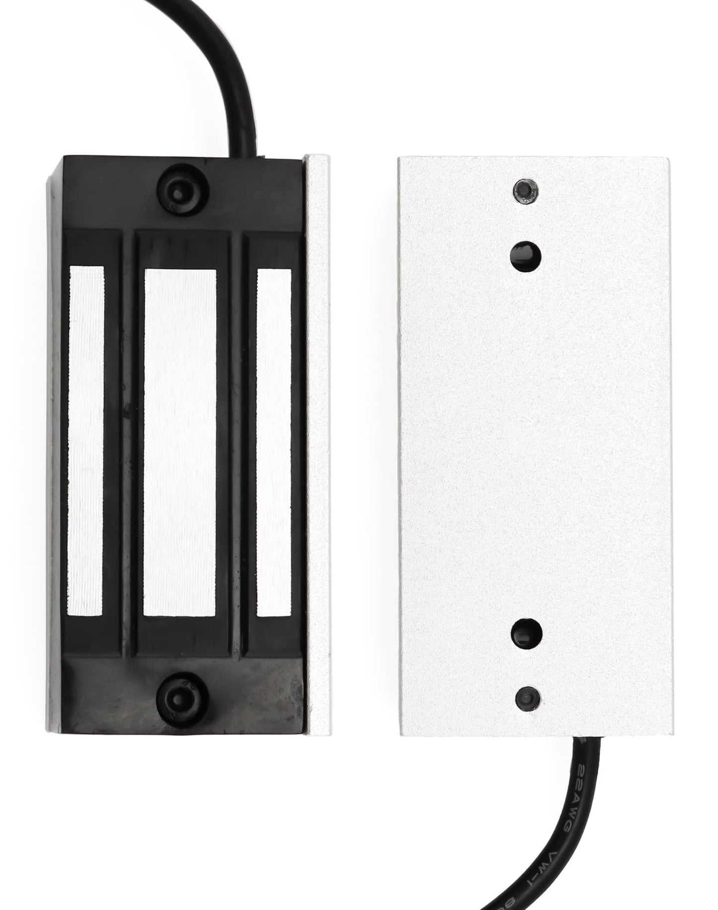 QWORK Electric Magnetic Lock, 60kg 130LBs Holding Force Electric Magnetic Lock for Door Access Control System Electromagnet Fail-Safe NC Mode