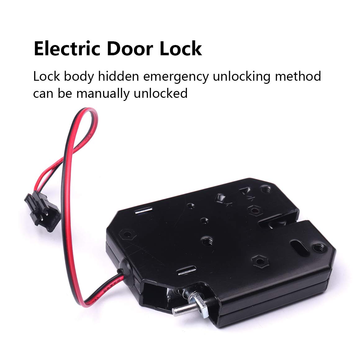 ATOPLEE Electronic Lock, 1pcs DC 12V 2A Carbon Steel Solenoid Cabinet Spring Lock for Drawer Locker (73X58X13mm)