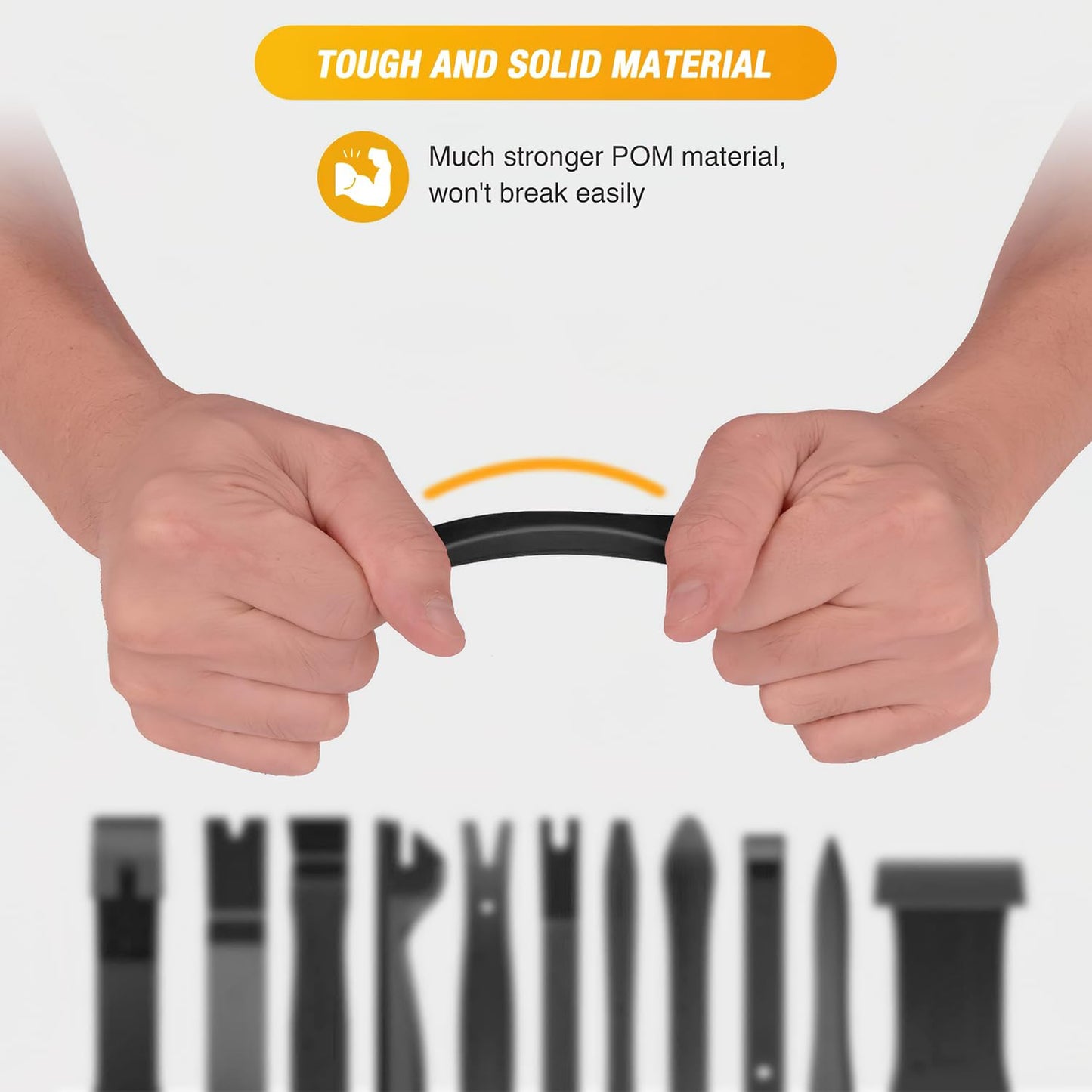 GOOACC 40Pcs Trim Removal Tool,Auto Terminal Removal Key Tool,Auto Clip Pliers Stereo Removal Tools,Car Upholstery Repair Removal Kit,Precision Hook and Pick Set,Wiring Threader,Car Film Scrape-Black