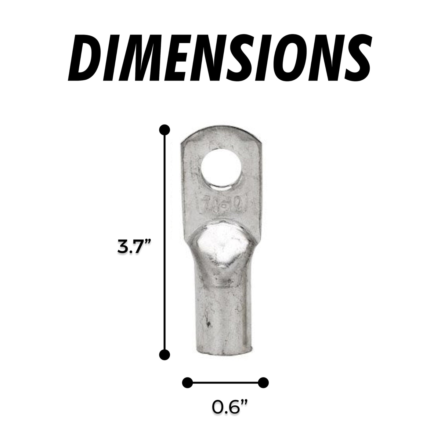 InstallGear 1/0 Gauge AWG Tinned Pure Copper Lugs Ring Terminals Connectors with Heat Shrink, 10-Pack - 1/0 Ring Terminal - Electrical Connectors, Heat Shrink Wire Connectors for 1/0 Gauge Wire