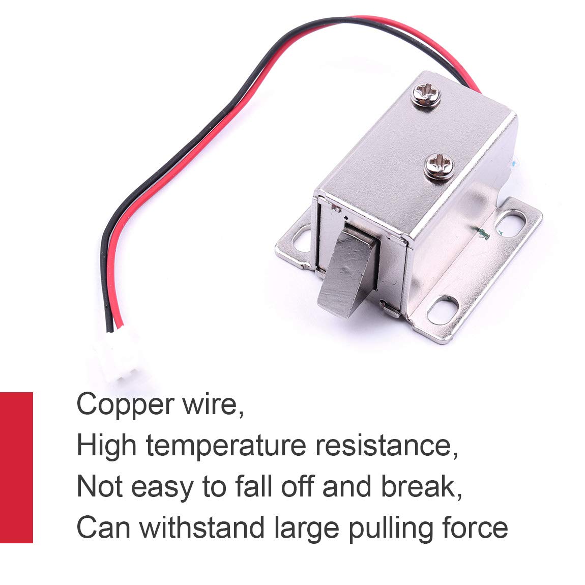 ATOPLEE Electromagnetic Solenoid Lock,4pcs Mini DC 12V 0.43A Door Drawer Tongue Down Slim Design Assembly Magnetic Lock for Cabinet Door Drawer,27X29X18mm