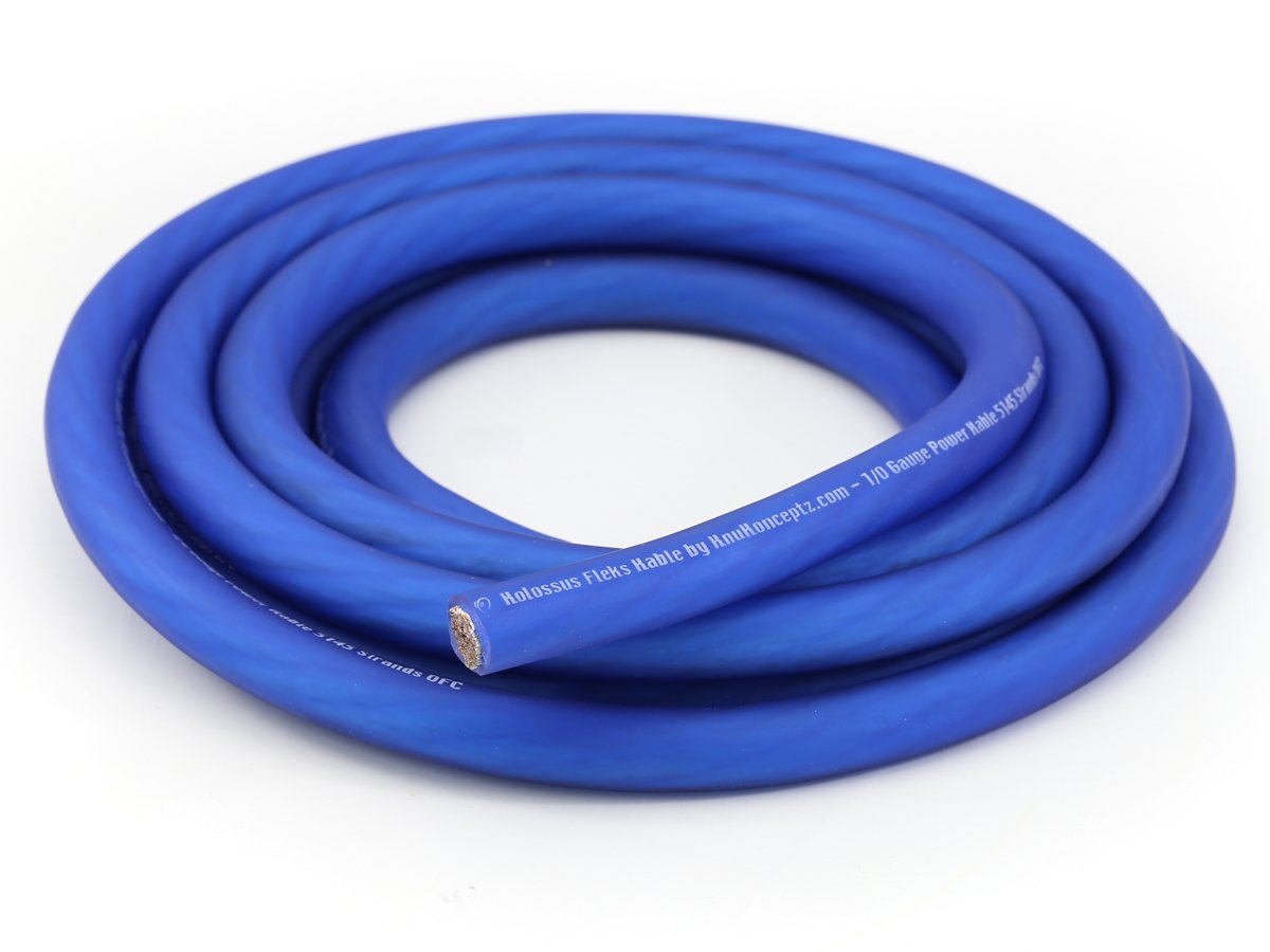 KnuKonceptz Kolossus Flex Kable 4 Gauge Power Wire Blue OFC