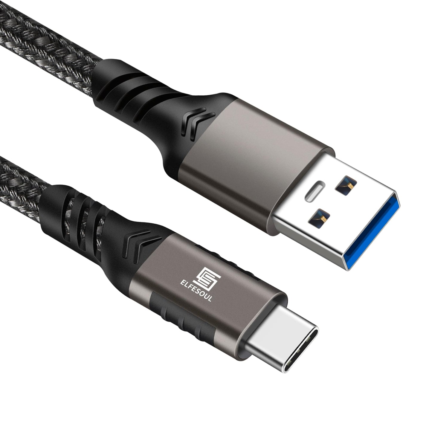 USB C Cable 10ft, USB-A to USB-C Cable USB 3.1 USB 3.2 Gen2 10Gbps Data Charger Cord for Samsung Galaxy S24 S23 S22 S21 S20 S10 S9 S8+, Android Auto USB Cord and iPhone 15/15 Pro, Nylon Braided.
