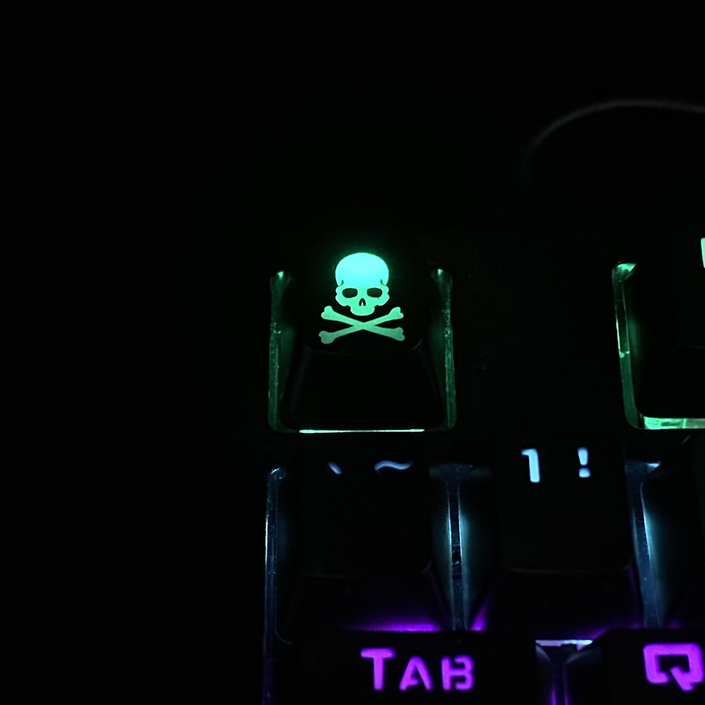 BTXETUEL Skull Artisan Keycap, Custom Mechanical Keyboard Keycap, SA Profile, R4, Translucent Backlight