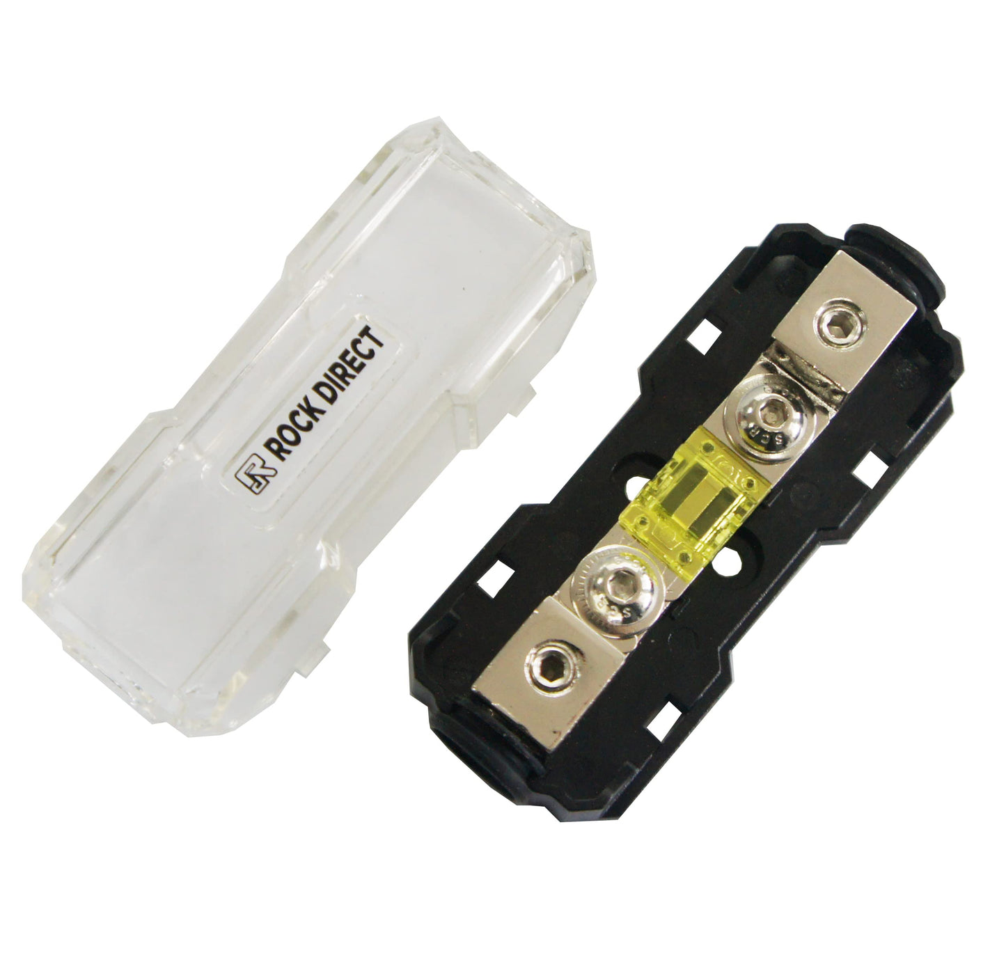 RD in-line Mini ANL Fuse Holder, 4-8 Gauge AWG in-Line Waterproof AFS Fuse Holder Auto Parts, Automotive, Marine, Industrial Inline Fuse Holders for Car Audio Amplifier(100A Fuse Included)
