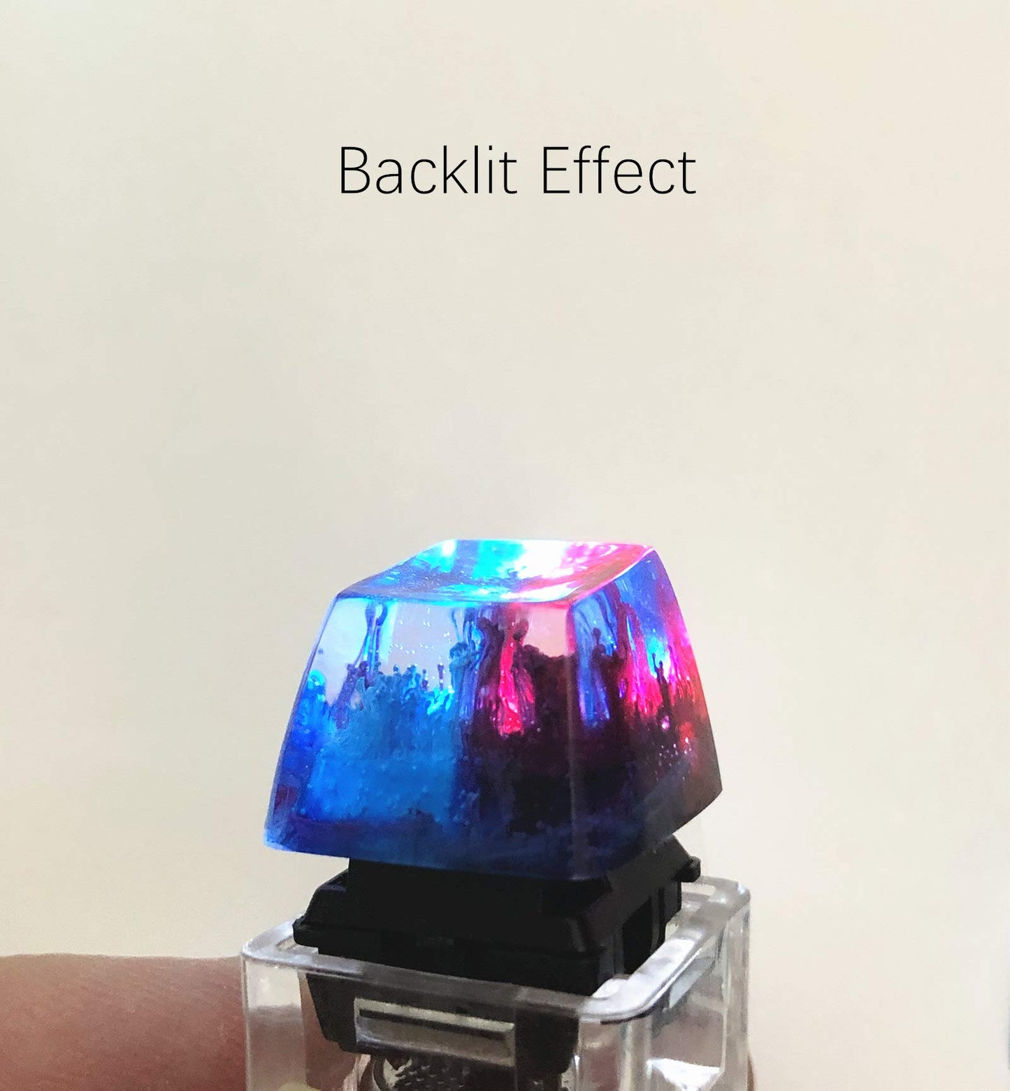 1 Pcs Handmade Seabed Landscape R4 Keycap Resin Artisan Backlit Switch SA Profile for Cherry MX RGB Gaming Mechanical Keyboard DIY Replace (multicolor)