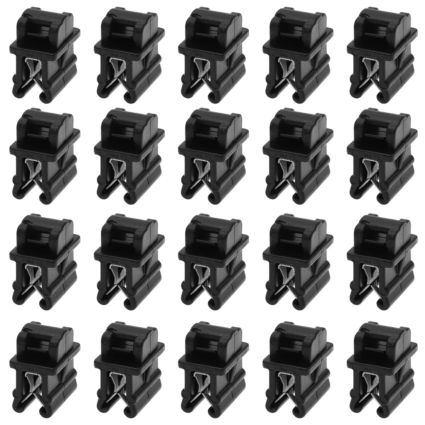 The Lord of the Tools 20PCS Cable Tie Mounts 15x10.8x3mm Plastic Zip Tie Bases Holders Wire Tie Edge Mounting Clips Fasteners Organisers for Cable Management Black