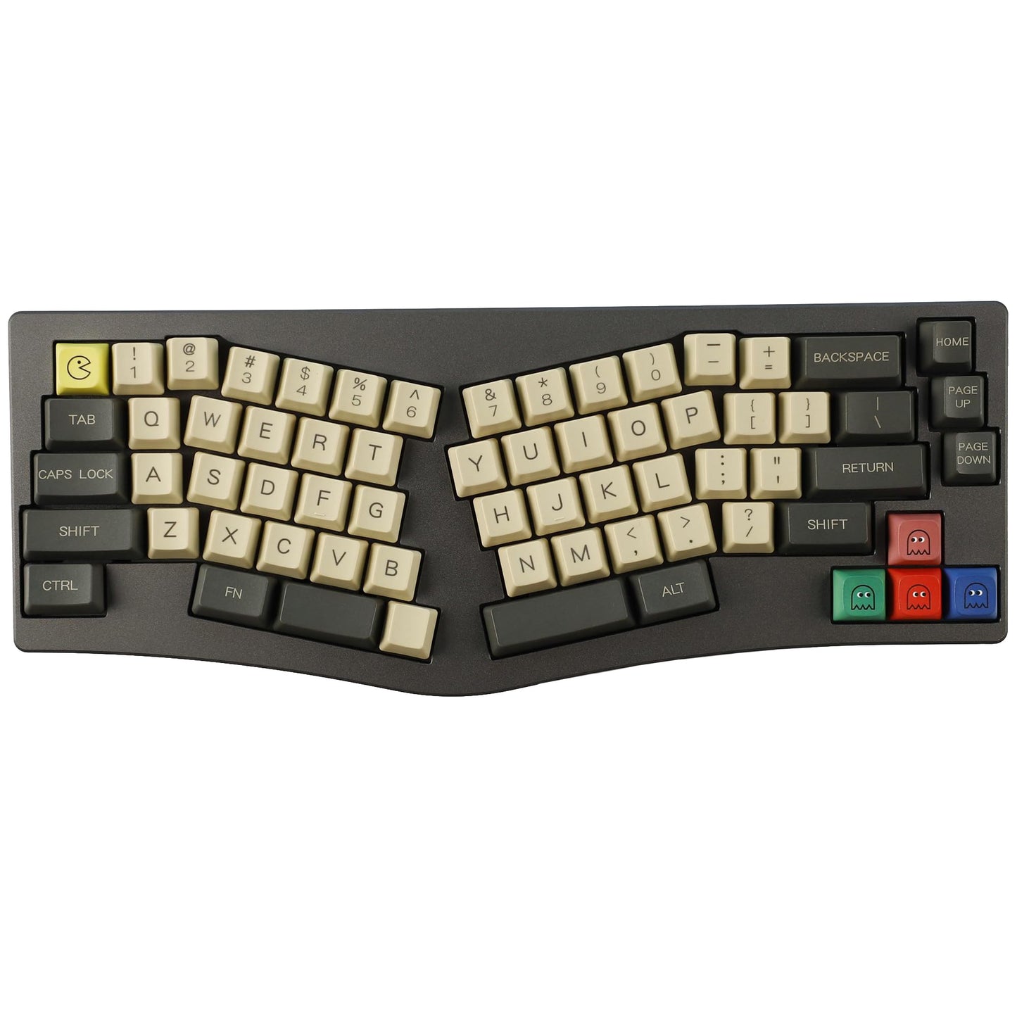 Mechkeeb ZDA Proifile Pacman Five Dye PAC PBT Key caps Custom Sublimation keycaps for MX Mechanical Gaming Keyboard (ZDA Pacman 5 Keys)