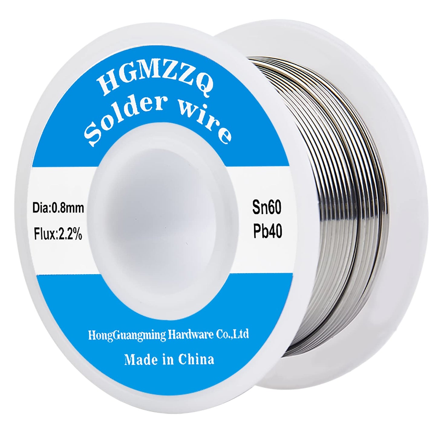 HGMZZQ 60/40 Tin Lead Solder Wire with Rosin core for Electrical Soldering 0.031 inch(0.8mm-50g)