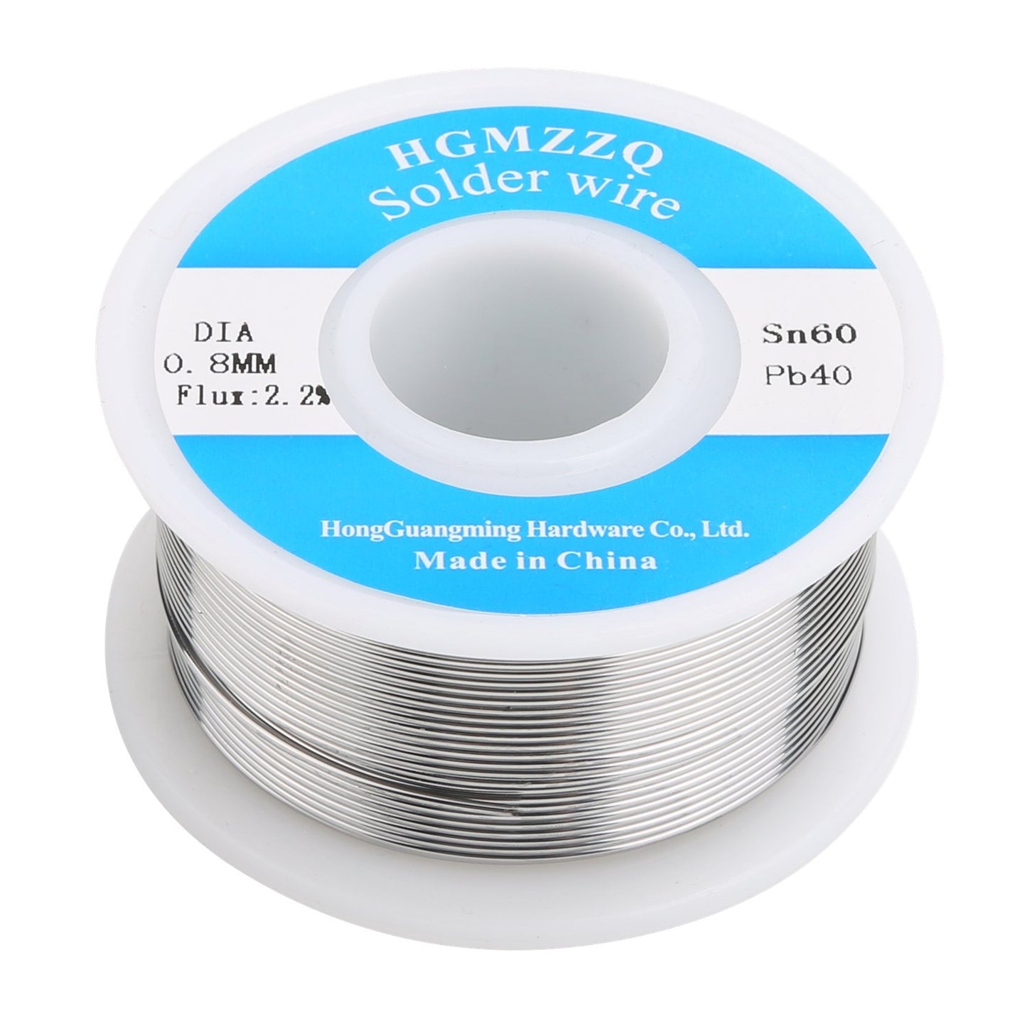 HGMZZQ 60/40 Tin Lead Solder Wire with Rosin for Electrical Soldering 0.031 inch-0.22lbs(0.8mm-100g)