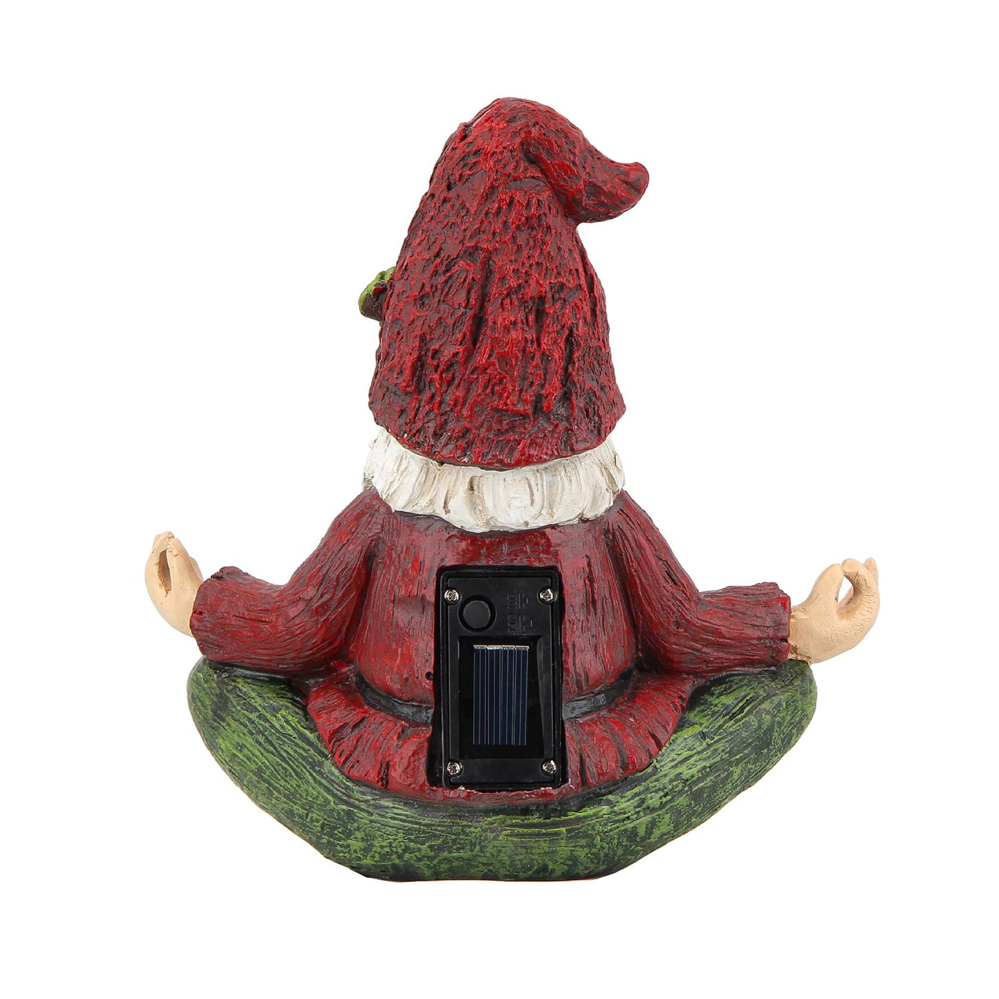 Garden Yoga Gnome Statue, Outdoor Gnomes Figurine with Solar Lights, Knome in Yoga Pose for Garden Decor, Elf Sculptures and Statues for Patio Lawn Yard