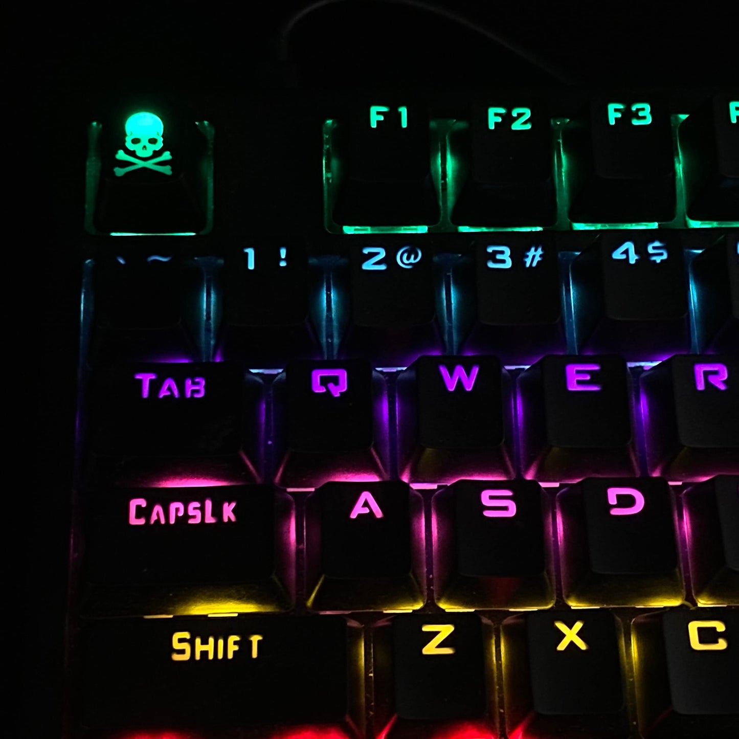 BTXETUEL Skull Artisan Keycap, Custom Mechanical Keyboard Keycap, SA Profile, R4, Translucent Backlight
