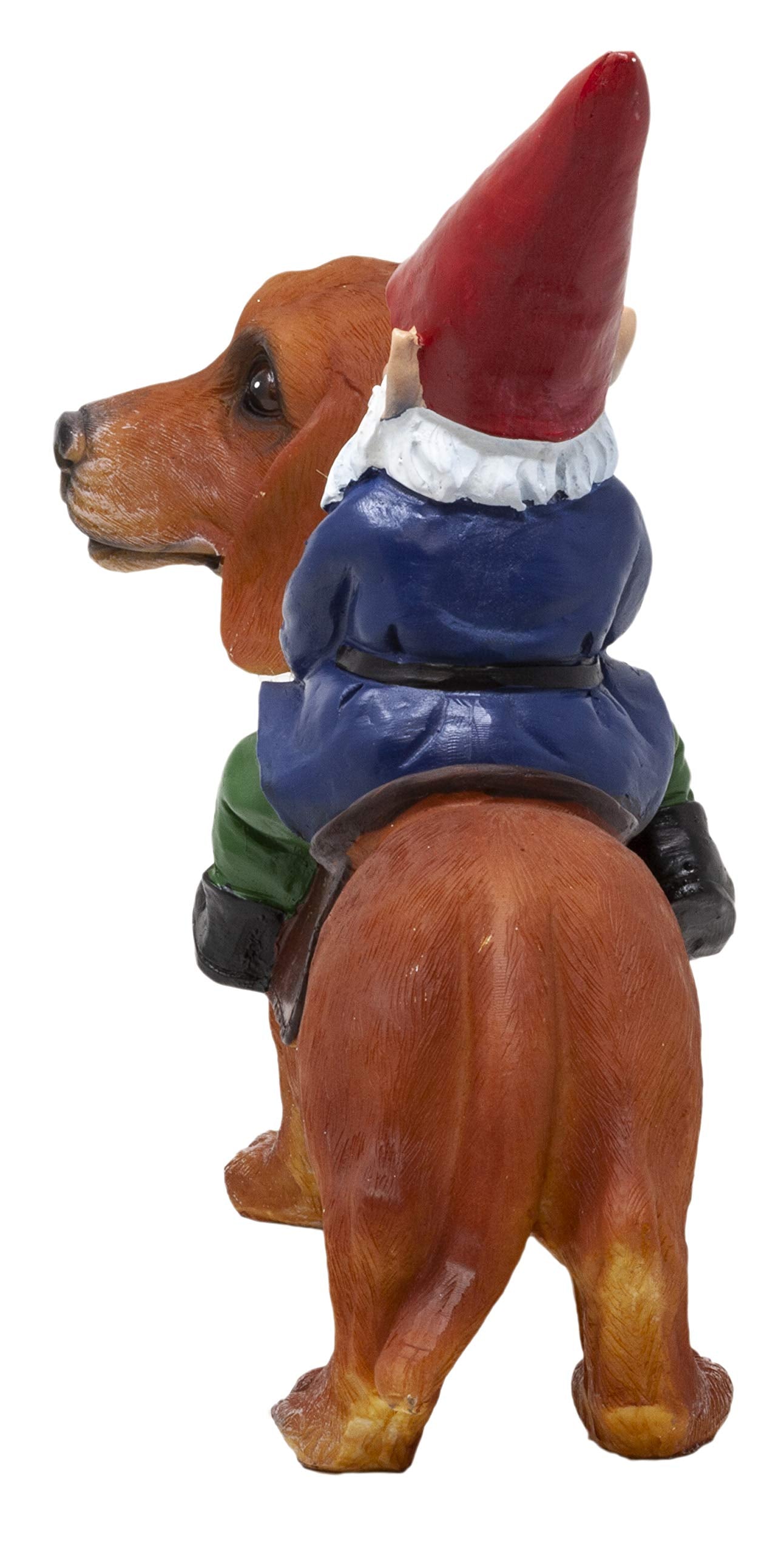 Funny Guy Mugs Gnome and a Dachshund Garden Statue- Indoor/Outdoor Garden Dog Gnome Sculpture for Patio, Yard or Lawn
