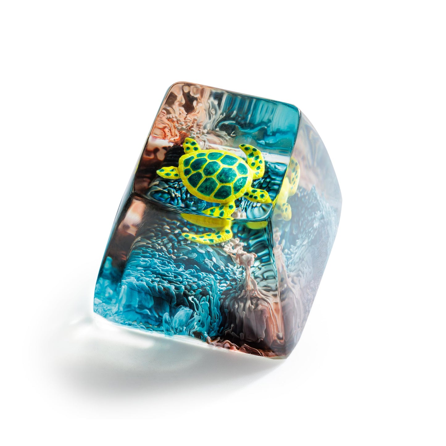 DATKEY Turtle Ocean Artisan Keycap Custom Turtle Sea Handmade Resin Keycap RGB Keyboard Cherry MX Mechanical Gaming Most Keyboard Gift for Man On Valentine Christmas