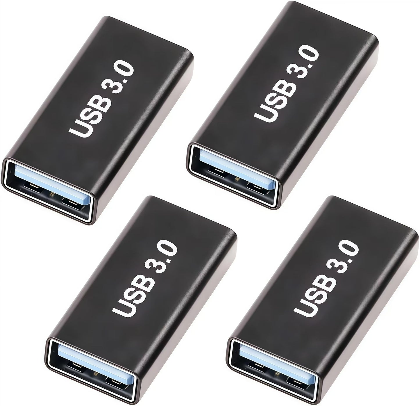 4Pack USB Female to USB Female Adapter for Connecting Two USB Male Ends Devices, Female to Female USB Adapter Extension Connector Compatible with MacBook Pro/Air, IPad Pro Google Pixel,Apple Etc.