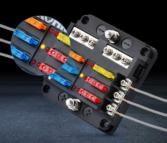 (40Pcs) 10 Amp Standard Automotive Fuse, 10A 12V 24V 32V Car Blade Fuses ATO APR ATS for Car/RV/Truck/SUV/Motorcycle/Boat