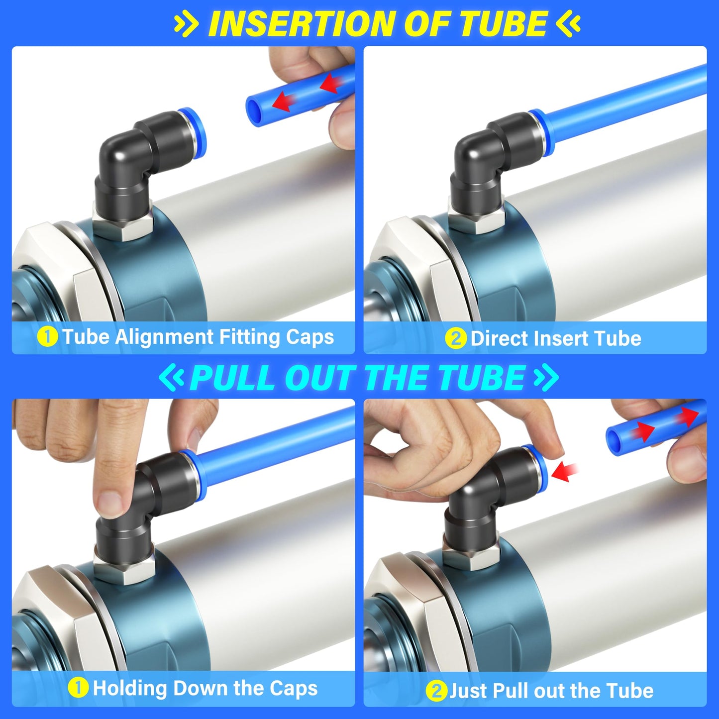 TAILONZ PNEUMATIC 12mm OD 8mm ID Polyurethane PU Air Hose Pipe Tube Kit 10 Meter 32.8ft