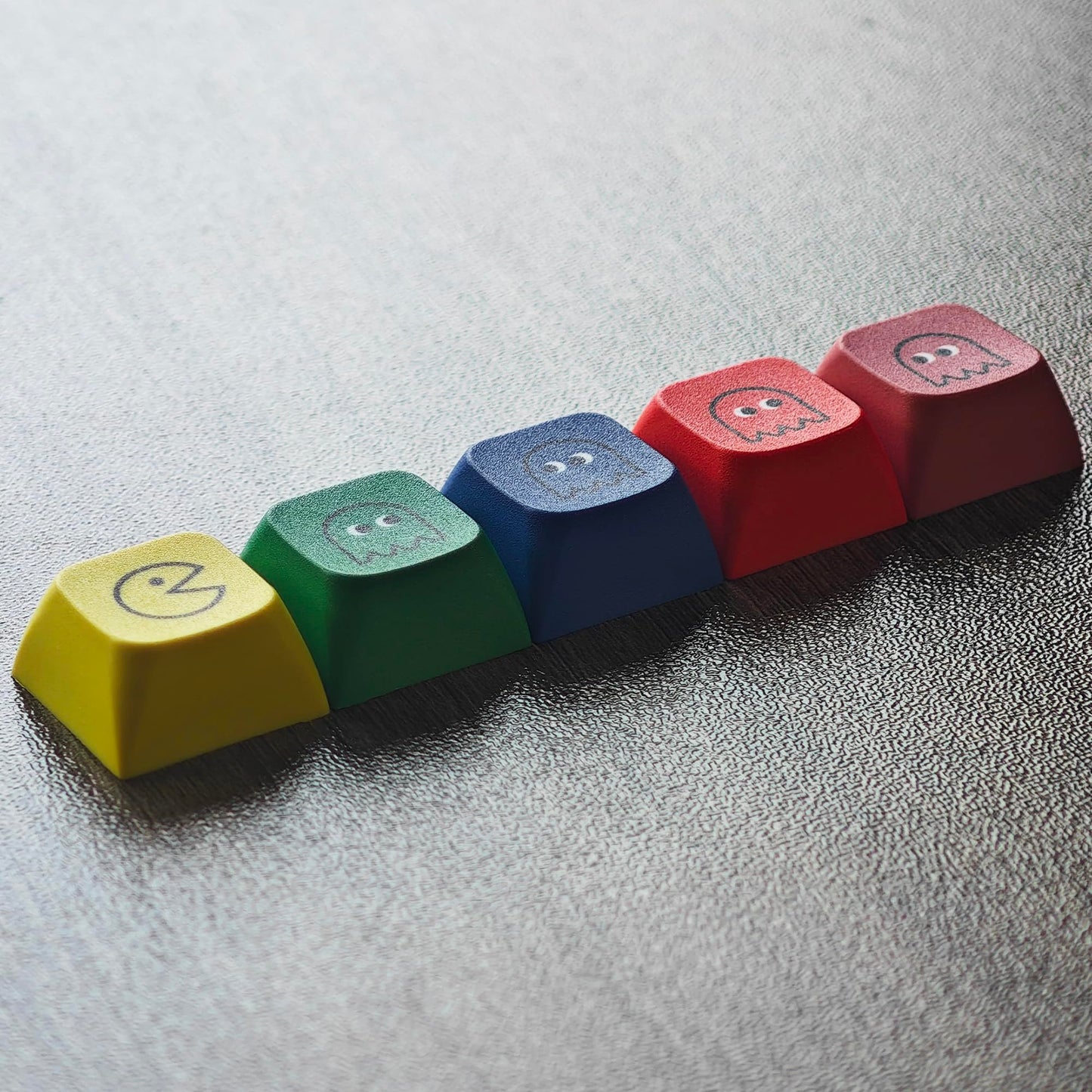 Mechkeeb ZDA Proifile Pacman Five Dye PAC PBT Key caps Custom Sublimation keycaps for MX Mechanical Gaming Keyboard (ZDA Pacman 5 Keys)