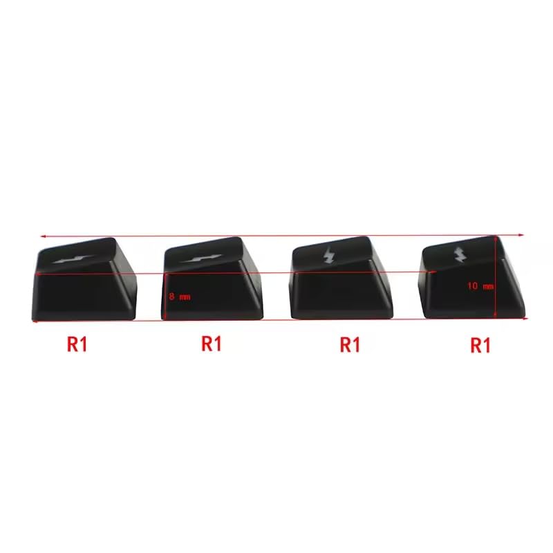 Smiley Backlit Keycap Set - Custom kecaps for Cherry MX Mechanical Keyboard, SA Profile, R4 Keycaps, Translucent Backlight, Artisan, Personalized Keycap (4pk - Arrow Keys) (Trooper/Escape Key)