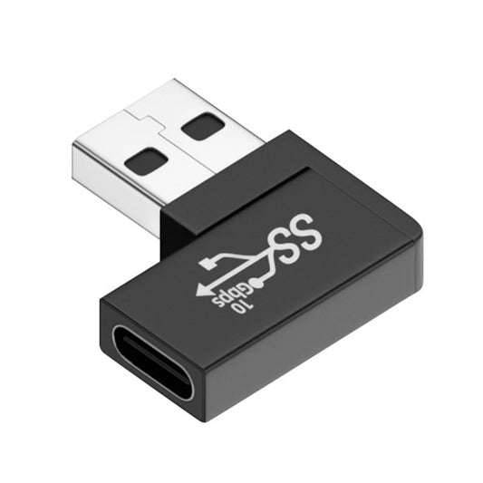 CY USB-C Type C Female to USB 3.0 A Male Data Adapter Flat Horizontal 90 Degree Right Angled for Laptop Desktop