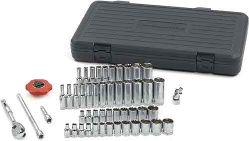 GEARWRENCH 1/4" Drive Standard & Deep SAE/Metric Mechanics Tool Set 51 Pc., 6 Point - 80300