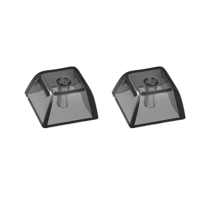 Elacgap Blank Crystal Transparent Black Keycaps PC Material 1U XDA Profile Keycap for MX switches Mechanical Keyboard Backlit (XDA Transparent Black, 20pcs)