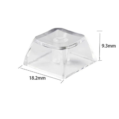 Elacgap Blank Crystal Transparent Keycaps PC Material 1U XDA Profile Keycap for MX switches Mechanical Keyboard Backlit (XDA Transparent, 20pcs)
