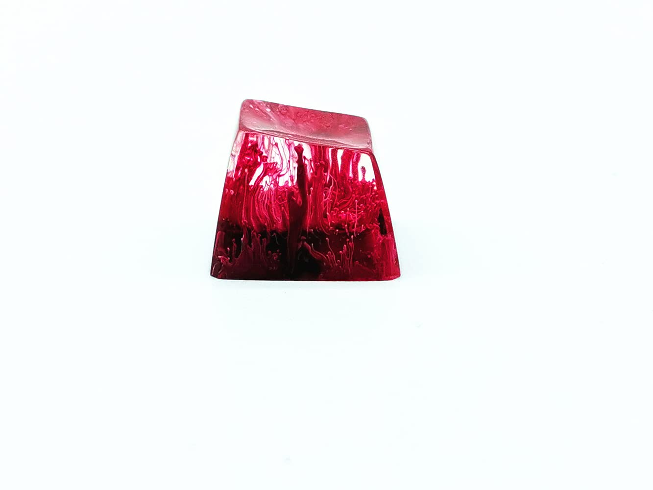 1 Pcs Handmade Seabed Landscape R4 Keycap Resin Artisan Backlit Switch SA Profile for Cherry MX RGB Gaming Mechanical Keyboard DIY Replace (red)