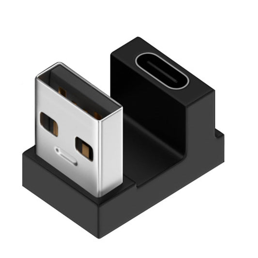 CY USB-C Type C Female Up Opposite U Shape Back Angled to USB 3.0 A Male Data Adapter for Laptop Desktop