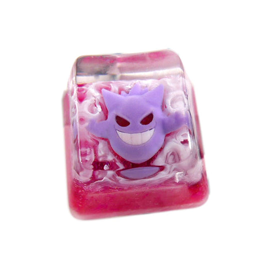 Purple Cartoon Character Epoxy Resin Mechanical Keyboard Keycap - Unique Design, Durable Material, (Purple)