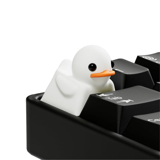 Duckeys Duck Keycap - ABS PVC Keycap Replacement, for MX Mechanical Keyboards, OEM Profile, Custom ESC Key Replacement - White