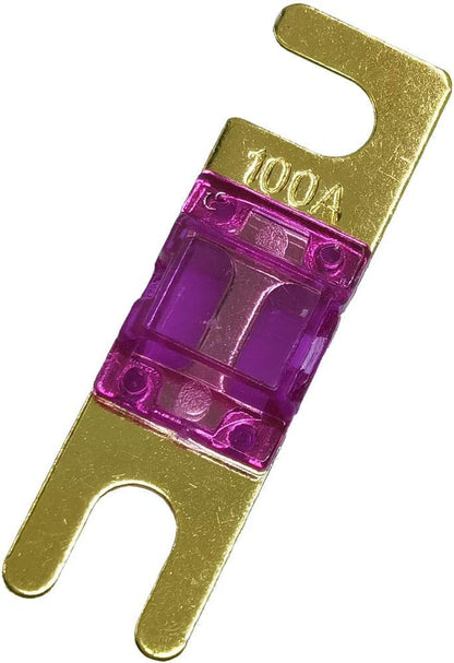 (Pack of 5 pcs) Mini ANL Fuse 100 AMP Car Audio Fuse 100A Gold Plated