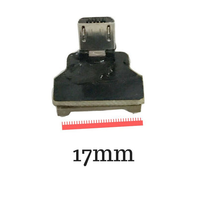 Permanent Slim Micro USB FFC USB FPV Flat Slim Thin Ribbon FPC Cable Micro USB 90 Degree to Standard USB A for sync and Charging Black (50CM)