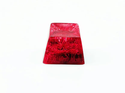 1 Pcs Handmade Seabed Landscape R4 Keycap Resin Artisan Backlit Switch SA Profile for Cherry MX RGB Gaming Mechanical Keyboard DIY Replace (red)