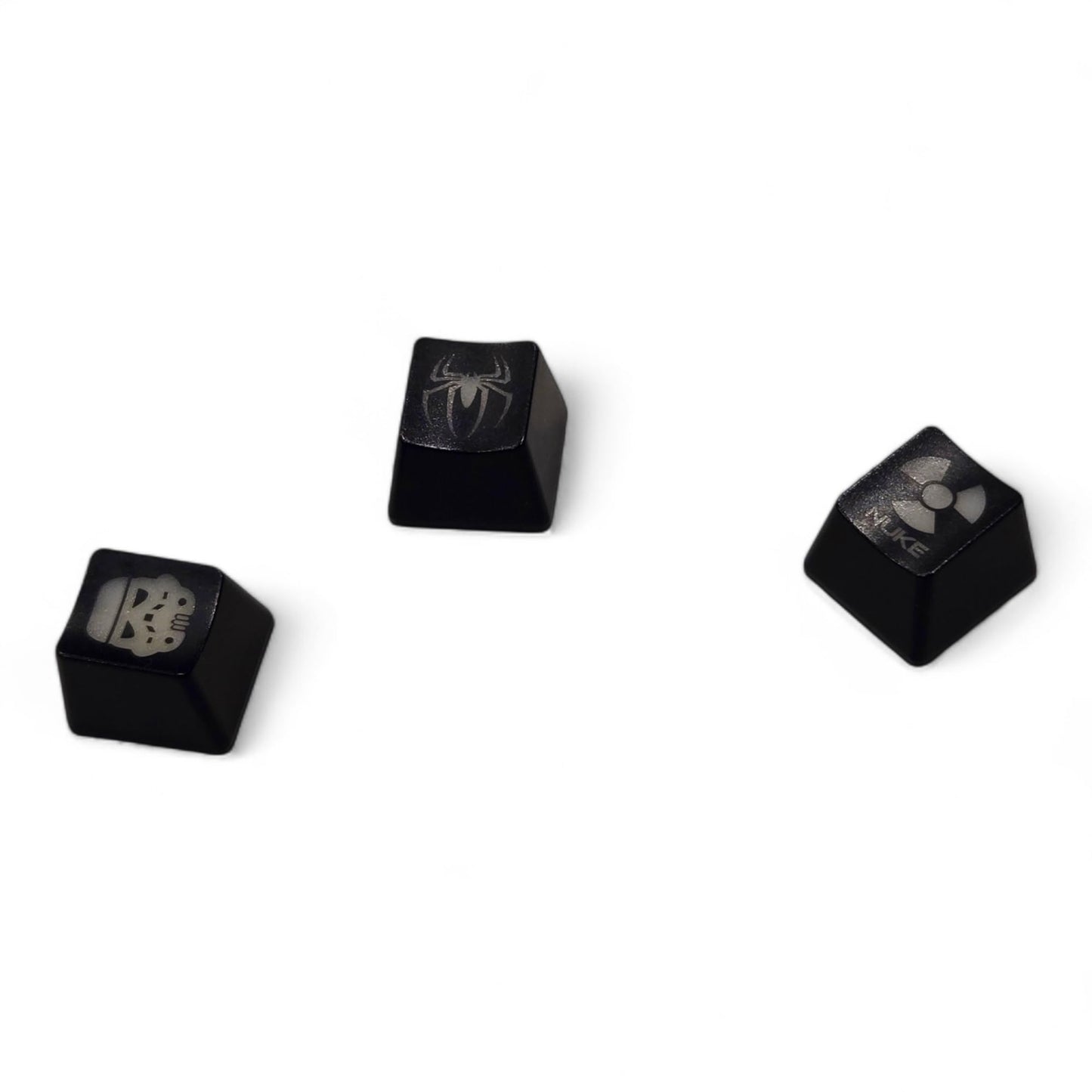 Smiley Backlit Keycap Set - Custom kecaps for Cherry MX Mechanical Keyboard, SA Profile, R4 Keycaps, Translucent Backlight, Artisan, Personalized Keycap (4pk - Arrow Keys) (Trooper/Escape Key)