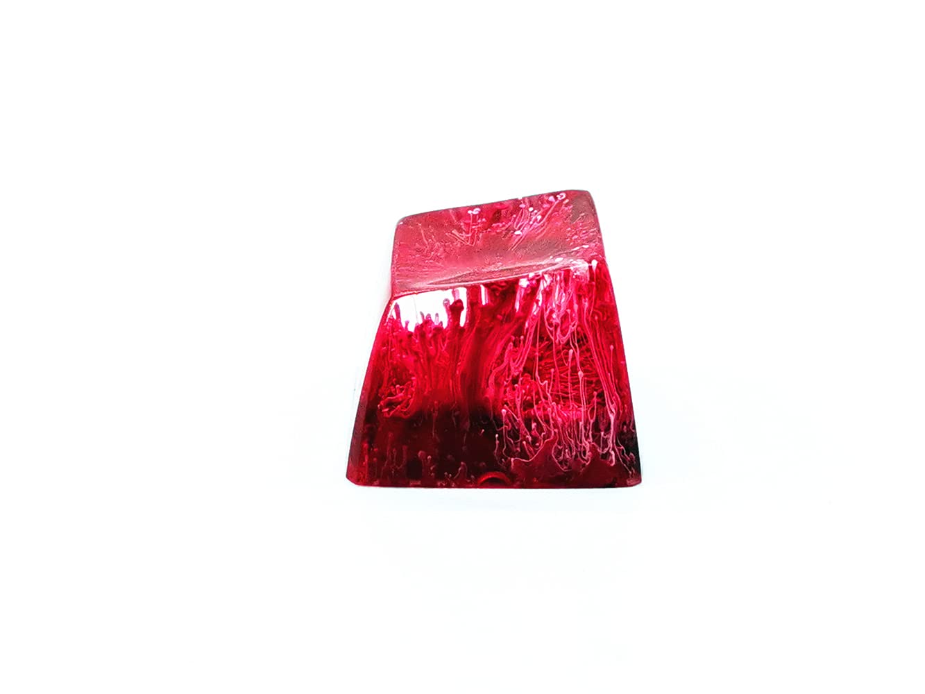 1 Pcs Handmade Seabed Landscape R4 Keycap Resin Artisan Backlit Switch SA Profile for Cherry MX RGB Gaming Mechanical Keyboard DIY Replace (red)