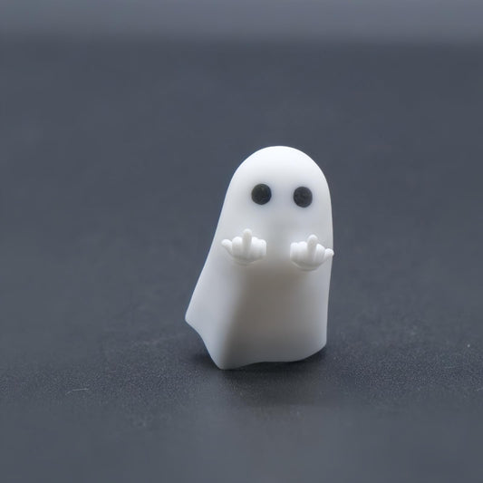 REDQIN ULTRAEQUIP Artisan Keycaps - Cute Ghost Resin Keycaps 1U ESC Custom Handmade Keycap Replacement for Mechanical Keyboard (Hey-You Ghost, Opaque)