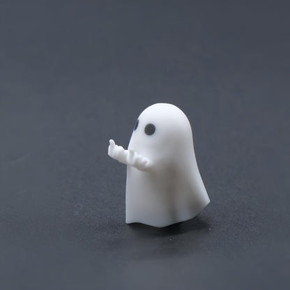 REDQIN ULTRAEQUIP Artisan Keycaps - Cute Ghost Resin Keycaps 1U ESC Custom Handmade Keycap Replacement for Mechanical Keyboard (Hey-You Ghost, Opaque)