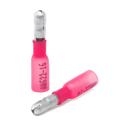 200PCS Heat Shrink Bullet Connectors, Bullet Terminals, Female and Male Crimp Connectors for Watercraft, Electronics, Automotive AWG22-18-Pink